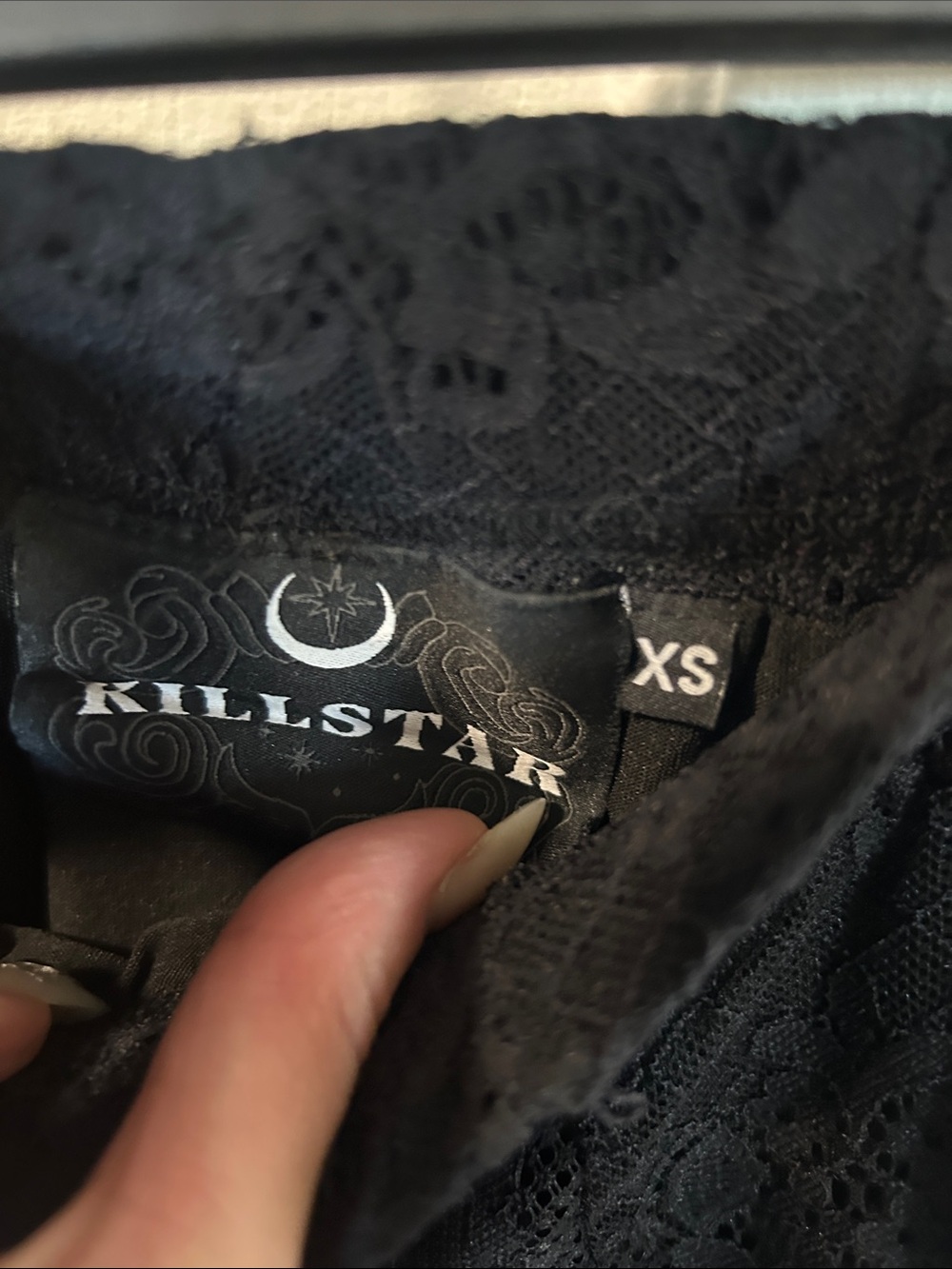 Black Lace Handkerchief Hem Skirt Killstar XS - Picture 2 of 2
